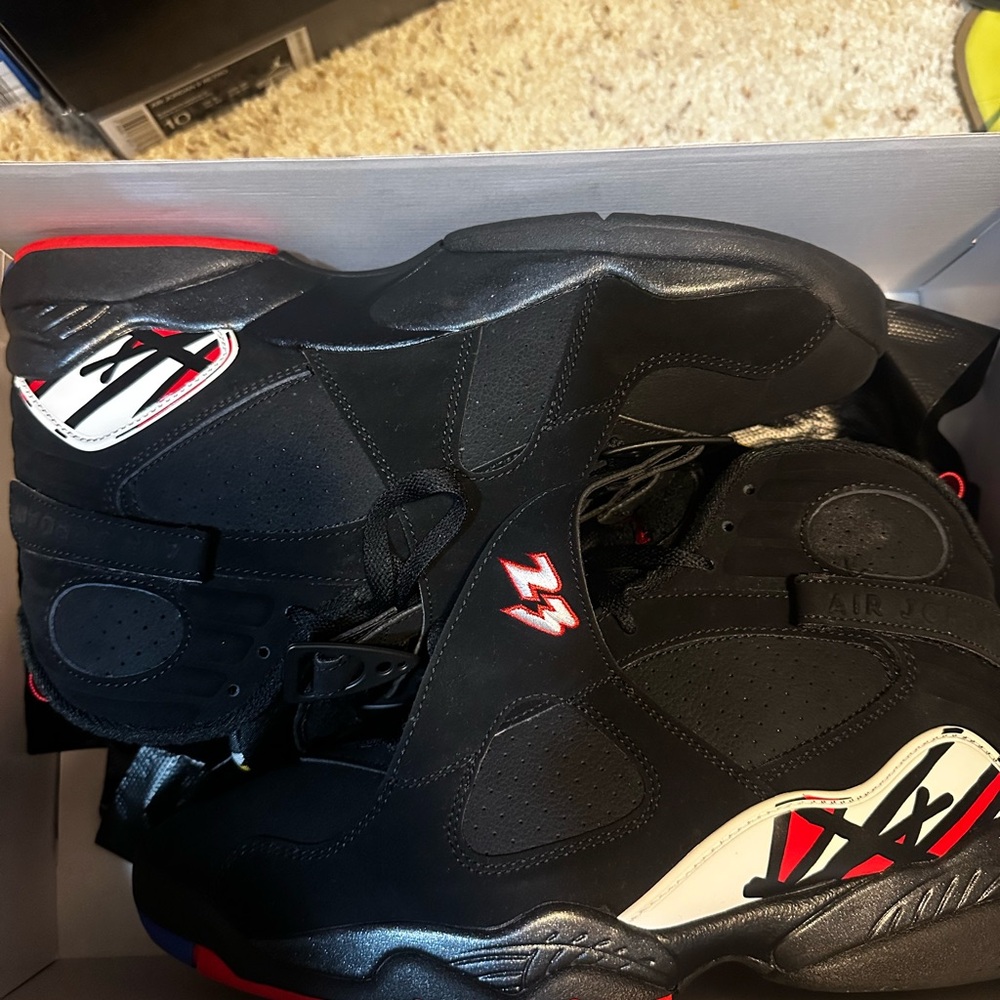 Nike Kids Black and Red High-Top Sneakers